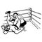 Vintage Clipart 90 Wrestlers in the Ring