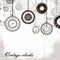 Vintage clock banner background