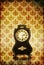 Vintage clocks on grungy background