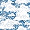 Vintage cloud Chinese seamless pattern