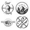 Vintage coal mining emblems