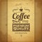 Vintage coffee typography background