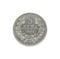 Vintage coin, Old bulgarian coin isolated with clipping path, 5 lev 1894 coin, Silver coin