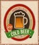 Vintage Cold Beer Poster.