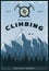 Vintage Colored Mountain Climbing Poster