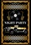 Vintage Colored Night Retro Party Poster