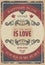 Vintage Colored Romantic Poster