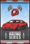 Vintage Colored Sport Car Racing Poster