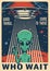 Vintage colorful space poster