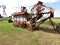 Vintage combine at Tomkins Saskatchewan