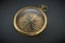 Vintage compass isolated on black background 3d