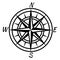 Vintage compass. Retro nautical marine mapping symbol for treasure world advenure map. Vector wind rose icon