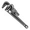 Vintage construction wrench for gas and builder plumbing pipe or body shop mechanic spanner repair tool in monochrome style