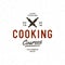 Vintage cooking classes logo. retro styled culinary school emblem. vector illustration