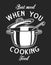 Vintage cookware monochrome logo