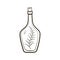 Vintage corked bottle with sprig inside