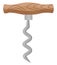 Vintage corkscrew, icon