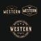 Vintage Country Emblem Typography for Western Bar/Restaurant Logo design inspiration - Vector