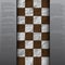 Vintage crack paper scratched empty chess board