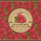 Vintage Cranberry Label On Seamless Pattern