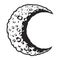 Vintage crescent moon concept