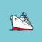 Vintage cruise ship vector illustrati­on