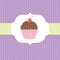 Vintage Cupcake Sticker