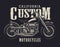 Vintage custom motorbike emblem