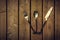 Vintage Cutlery - Fork, Spoon and Knife Fanned on Wood Background