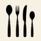 Vintage Cutlery Silhouettes