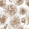 Vintage dahlia flowers seamless pattern