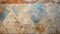 Vintage damaged painting texture background, worn Ancient wall fresco