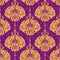 Vintage damask ornamental seamless pattern