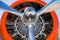 Vintage DC-3 airplane engine