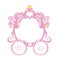 Vintage decorative pink carriage frame