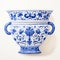 Vintage Delft Tile Decorative Pot On White Background