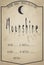 Vintage design of alcohol label. Moonshine with ethnic elements.