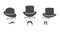 Vintage design elements set (hats, eyeglasses, moustaches)