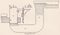 Vintage diagram of a Humphrey Gas Pump