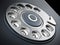 Vintage dial phone detail background. 3D illustration