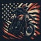 Vintage Dirt Bike Motocross: A Patriotic Ride