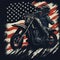 Vintage Dirt Bike Motocross: A Patriotic Ride