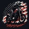 Vintage Dirt Bike Motocross: A Patriotic Ride