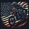 Vintage Dirt Bike Motocross: A Patriotic Ride