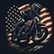 Vintage Dirt Bike Motocross: A Patriotic Ride