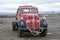 Vintage Dodge Pickup Truck parked in rural Iceland