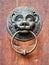 Vintage doorknob with lions face