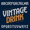 Vintage drink label font