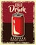 Vintage drink poster