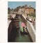 Vintage early colour postcard of Stoke Bruerne Canal Waterways